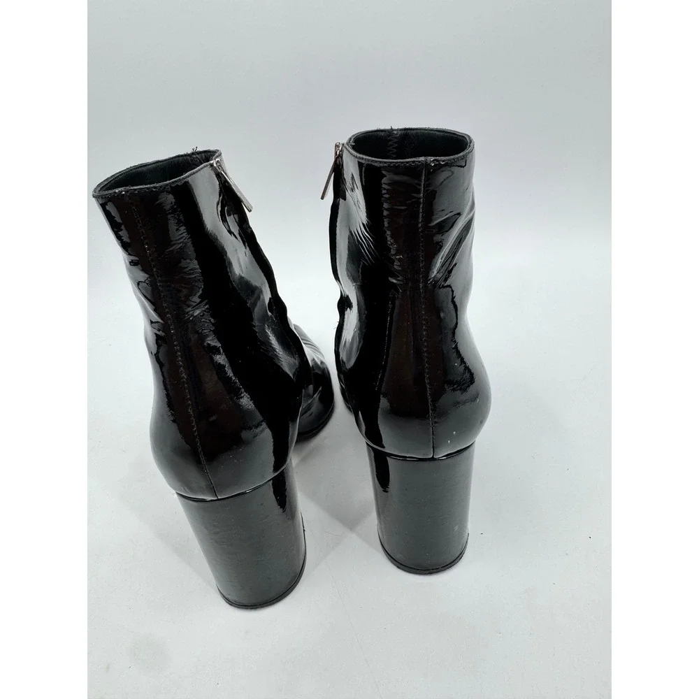 Anine Bing Ankle Boots Women Size 10 Black Pointed Toe Block Heel